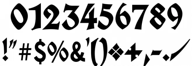 UnifrakturCook Fuentes OTROS CHARS