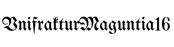 UnifrakturMaguntia16  Frei Schriftart Herunterladen