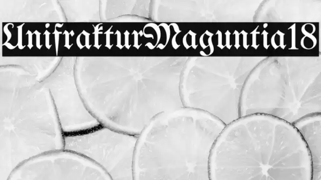 UnifrakturMaguntia18 Font examples