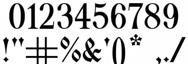 UnifrakturMaguntia19 Font OTHER CHARS