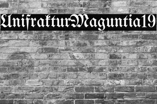 UnifrakturMaguntia19 Font examples