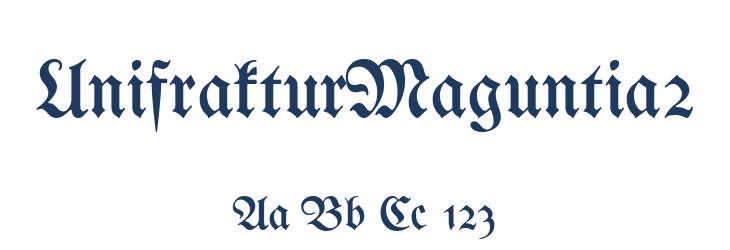 UnifrakturMaguntia2 Font Preview