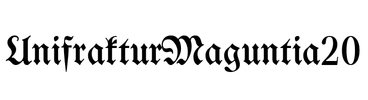 UnifrakturMaguntia20  Frei Schriftart Herunterladen