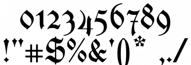 UnifrakturMaguntia21 Font OTHER CHARS