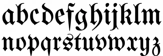 UnifrakturMaguntia21 Font LOWERCASE