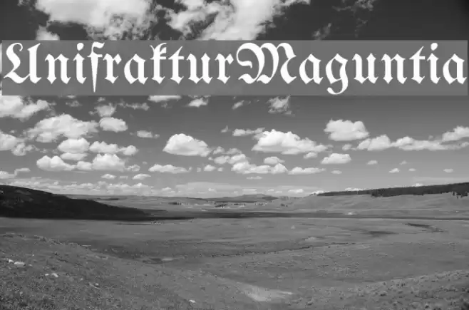 UnifrakturMaguntia Font examples