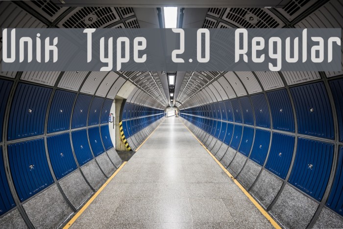 Unik Type 2.0 Regular Font examples