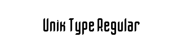 Unik Type Regular  フリーフォントのダウンロード
