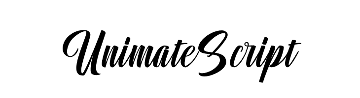 Unimate Script  font caratteri gratis