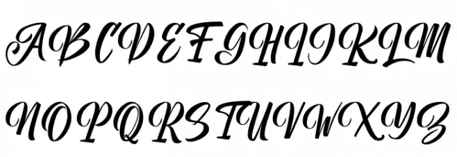 Unimate Script Schriftart Groß