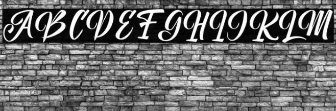 Unimate Script Font examples