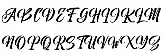 Unimate Script Font Litere mari