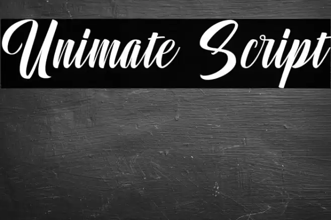 Unimate Script Font examples
