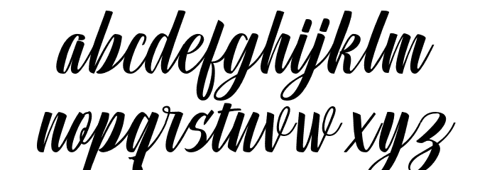 Unimate Script Font LOWERCASE