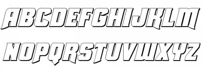 Union Gray 3D Italic फ़ॉन्ट अपरकेस