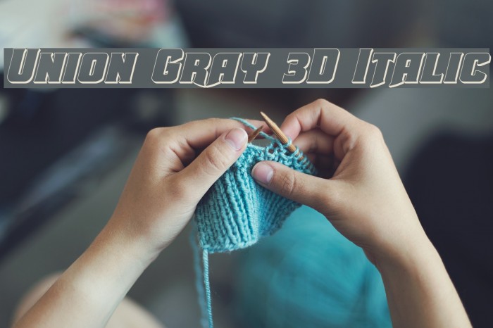 Union Gray 3D Italic Font examples