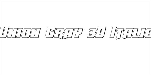 Union Gray 3D Italic Logo