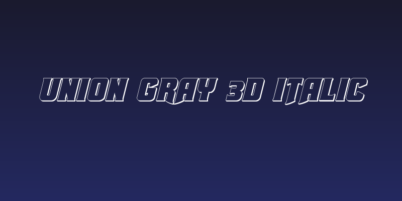 Union Gray 3D Italic Social Header