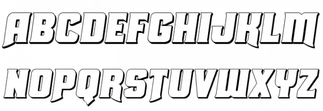 Union Gray 3D Semi-Italic Polices MAJUSCULES