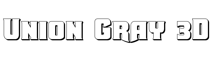 Union Gray 3D Font