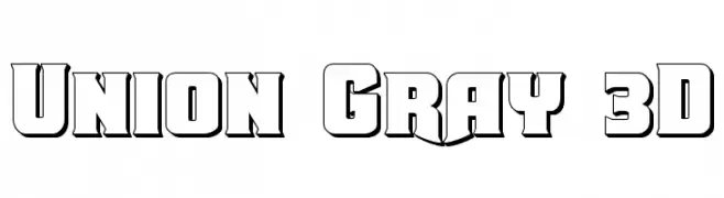 Union Gray 3D  नि: शुल्क फ़ॉन्ट्स डाउनलोड