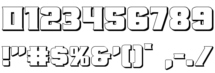 Union Gray 3D Font OTHER CHARS