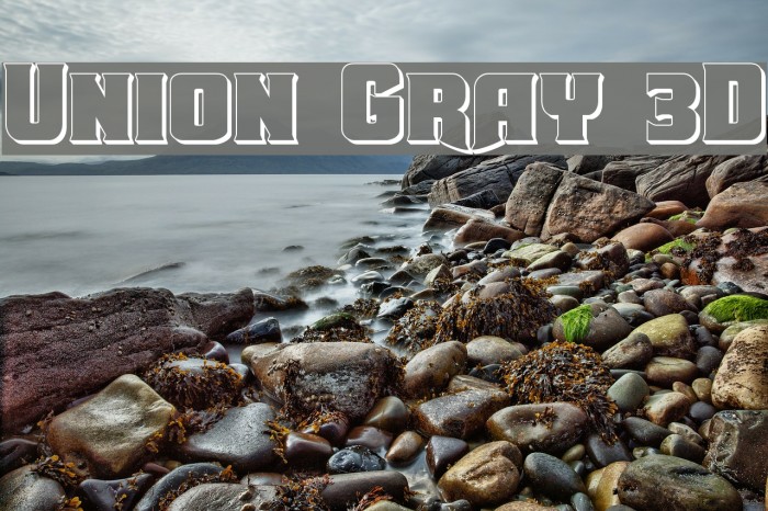 Union Gray 3D Font examples