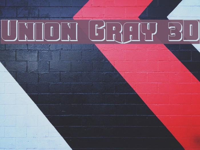 Union Gray 3D Font examples