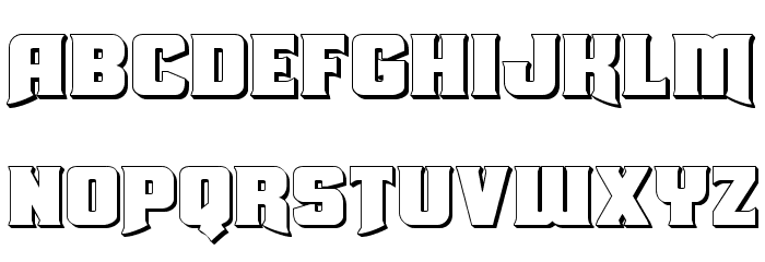 Union Gray 3D Font LOWERCASE