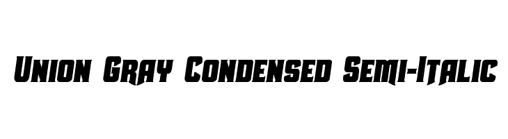 Union Gray Condensed Semi-Italic  नि: शुल्क फ़ॉन्ट्स डाउनलोड