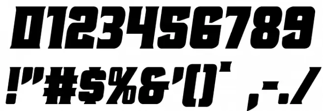 Union Gray Condensed Semi-Italic Font OTHER CHARS