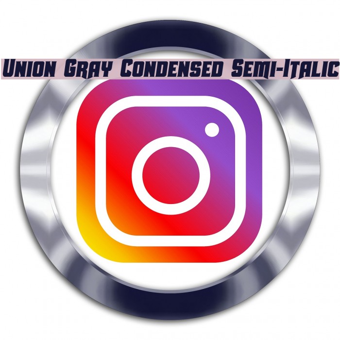 Union Gray Condensed Semi-Italic Font examples