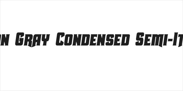Union Gray Condensed Semi-Italic Logo