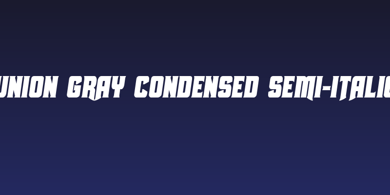 Union Gray Condensed Semi-Italic Social Header