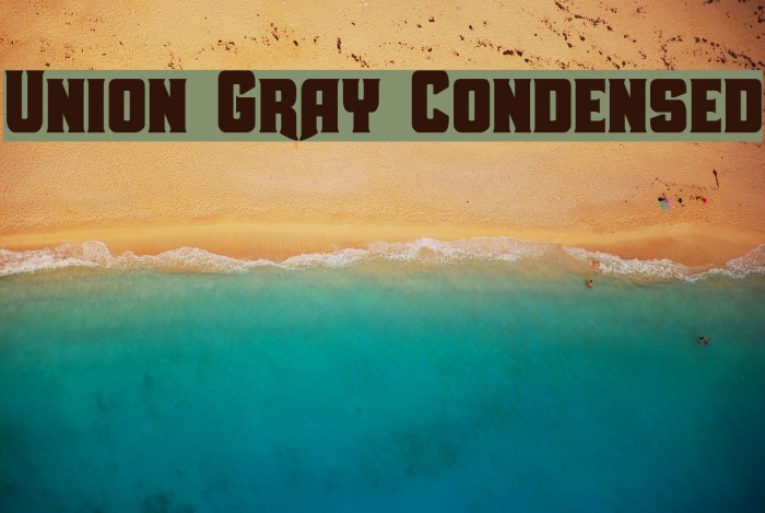 Union Gray Condensed Font examples