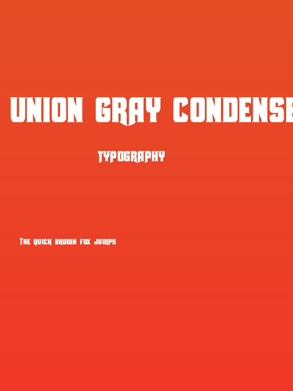 Union Gray Condensed Poster