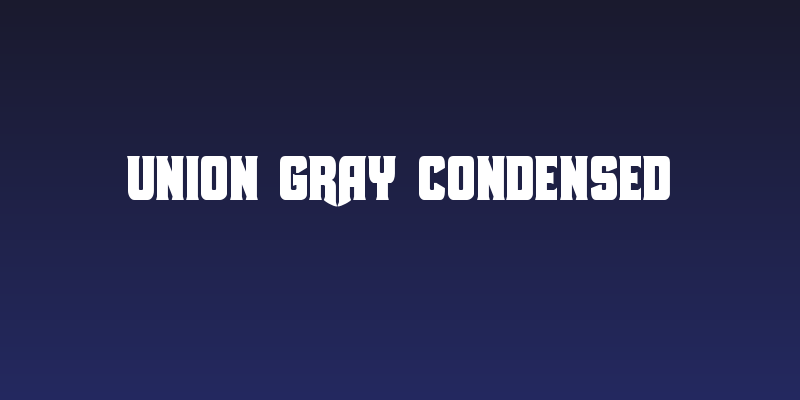 Union Gray Condensed Social Header