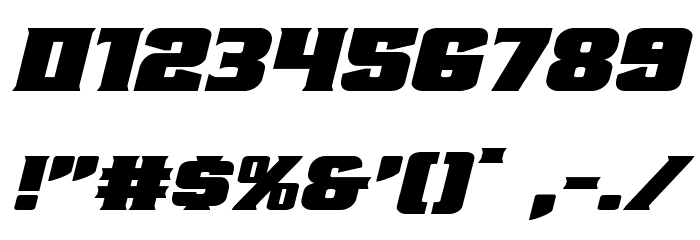 Union Gray Expanded Italic Font OTHER CHARS