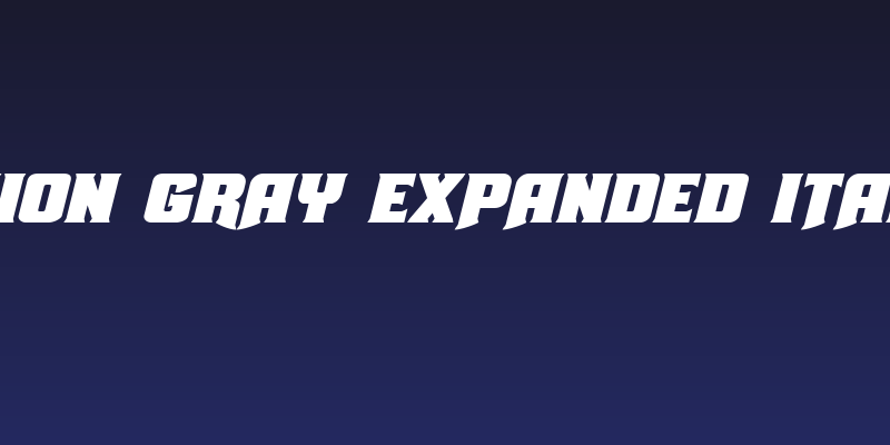 Union Gray Expanded Italic Social Header