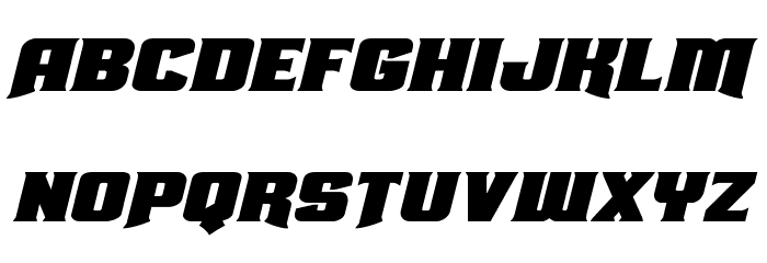 Union Gray Expanded Italic Font LOWERCASE