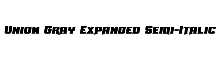 Union Gray Expanded Semi-Italic Fonte