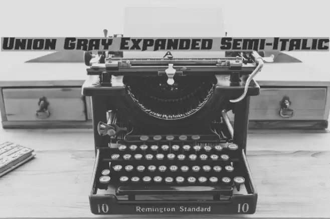 Union Gray Expanded Semi-Italic Font examples