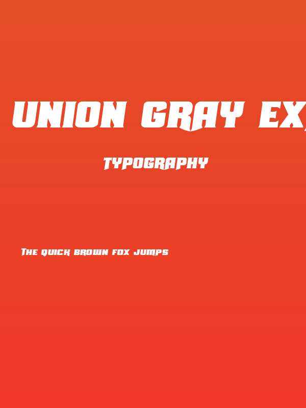 Union Gray Expanded Semi-Italic Poster