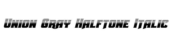 Union Gray Halftone Italic  font caratteri gratis