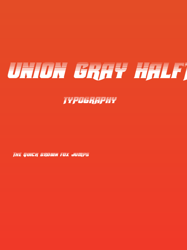 Union Gray Halftone Italic Poster