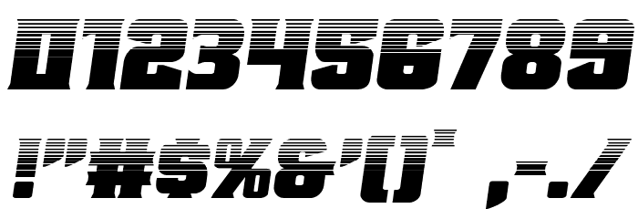 Union Gray Halftone Semi-Italic Font OTHER CHARS