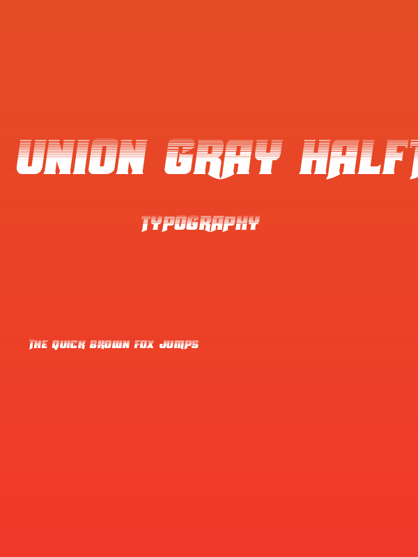 Union Gray Halftone Semi-Italic Poster