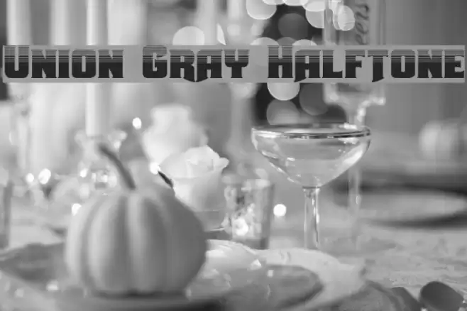 Union Gray Halftone Font examples