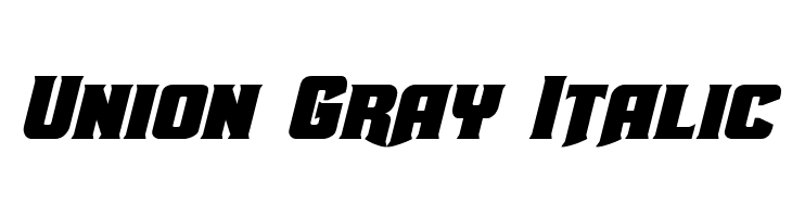 Union Gray Italic Font