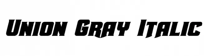 Union Gray Italic  Frei Schriftart Herunterladen
